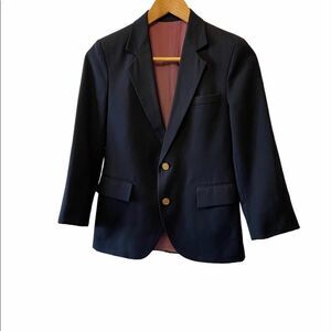 Navy Nautical Two Gold Button Fitted Blazer Short